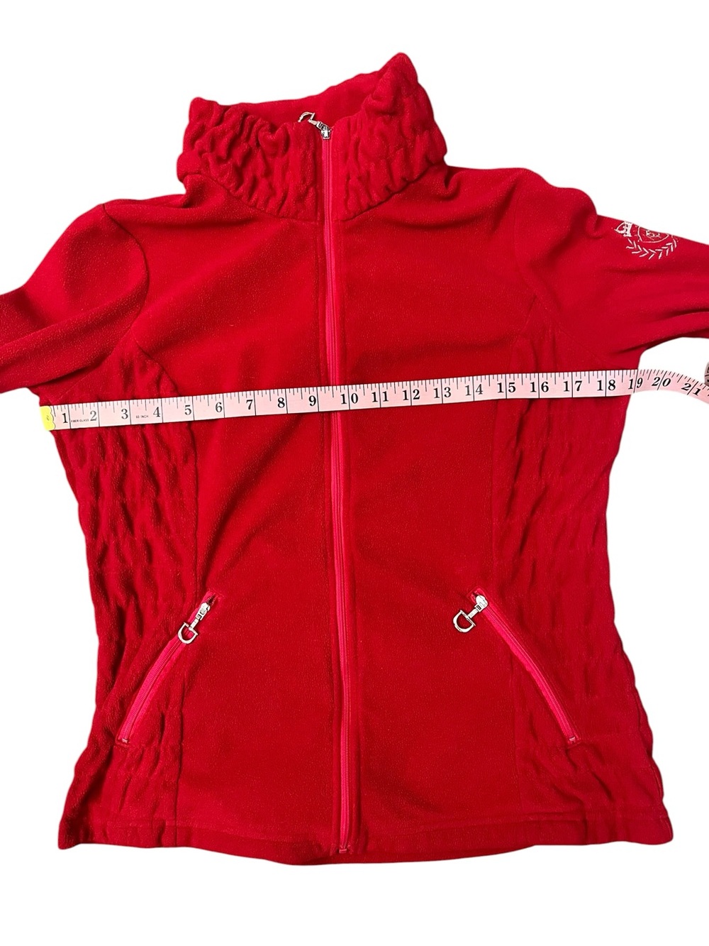 Ariat Women's Red Full-Zip Fleece Utility Jacket Sz S EUC - Picture 4 of 9